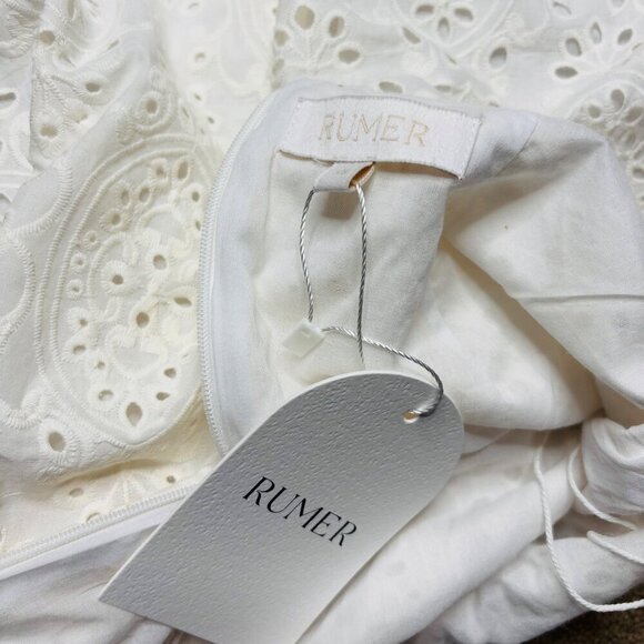 NEW RUMER White Sienna Halter Mini Dress Size XS - Picture 8 of 9